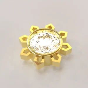 diamond gold sun pin