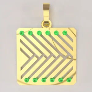 gold emerald pendant